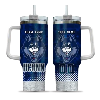 customized uconn huskies geometric prism blue curved tumbler best selling.webp