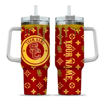 customized usc trojans bullseye drips red curved tumbler best selling.webp