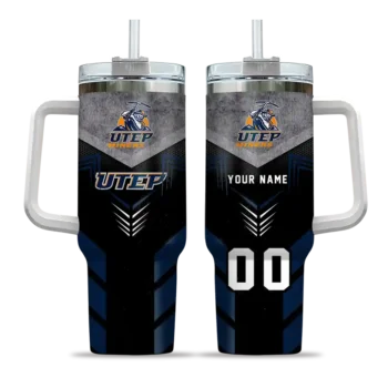 customized utep miners arrow armor blue black curved tumbler best selling.webp