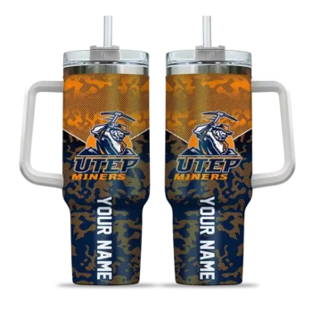 customized utep miners chevron stripe blue curved tumbler best selling.webp
