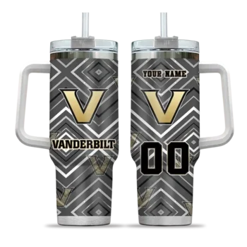 customized vanderbilt commodores bold diamonds black curved tumbler best selling.webp