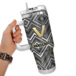 customized vanderbilt commodores bold diamonds black curved tumbler best selling.webp