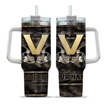 customized vanderbilt commodores honey streaks black curved tumbler best selling.webp