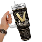 customized vanderbilt commodores honey streaks black curved tumbler best selling.webp