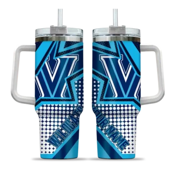 customized villanova wildcats arrow burst navy curved tumbler best selling.webp