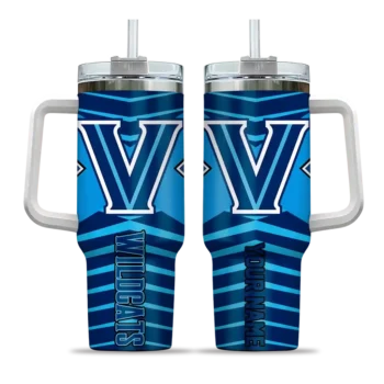 customized villanova wildcats chevron layers navy curved tumbler best selling.webp