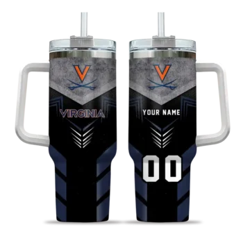 customized virginia cavaliers arrow armor blue black curved tumbler best selling.webp