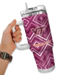 customized virginia tech hokies bold diamonds maroon curved tumbler best selling.webp