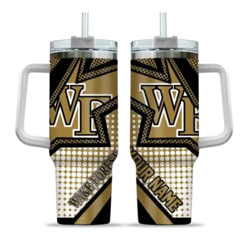 customized wake forest demon deacons arrow burst gold curved tumbler best selling.webp