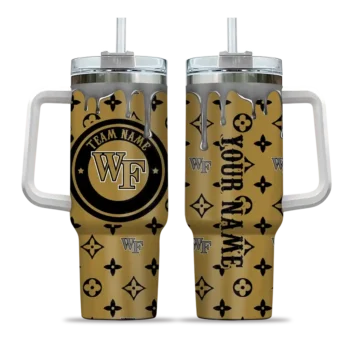 customized wake forest demon deacons bullseye drips gold curved tumbler best selling.webp