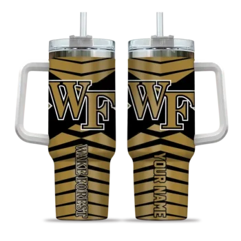 customized wake forest demon deacons chevron layers gold curved tumbler best selling.webp