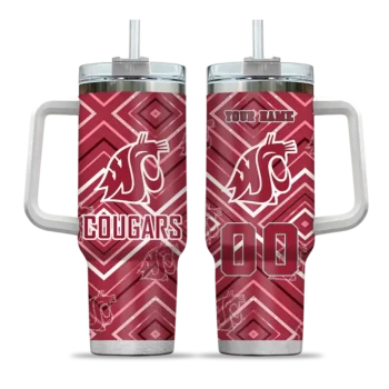 customized washington state cougars bold diamonds crimson curved tumbler best selling.webp