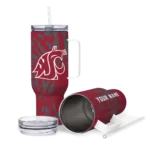 customized washington state cougars burst swirl crimson curved tumbler best selling.webp