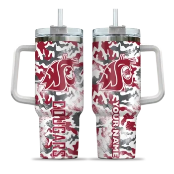 customized washington state cougars camo mashup crimson white curved tumbler best selling.webp