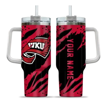 customized western kentucky hilltoppers claw cut red black curved tumbler best selling.webp