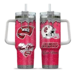 customized western kentucky hilltoppers heart helmet motif red curved tumbler best selling.webp