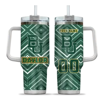 personalized baylor bears bold diamonds green curved tumbler best selling.webp