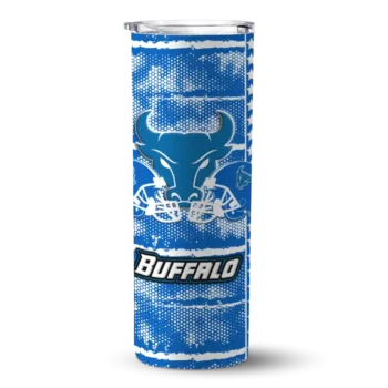 personalized buffalo bulls chevron patch royal blue skinny tumbler best selling.webp