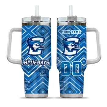 personalized creighton bluejays bold diamonds blue curved tumbler best selling.webp