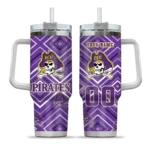 personalized east carolina pirates bold diamonds purple curved tumbler best selling.webp
