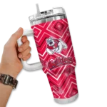 personalized fresno state bulldogs bold diamonds red curved tumbler best selling.webp