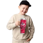 personalized fresno state bulldogs bold diamonds red curved tumbler best selling.webp