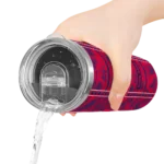 personalized fresno state bulldogs chevron patch red skinny tumbler best selling.webp