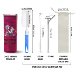 personalized fresno state bulldogs chevron patch red skinny tumbler best selling.webp