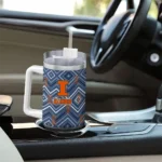 personalized illinois fighting illini bold diamonds blue curved tumbler best selling.webp