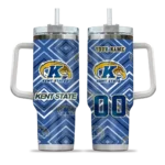 personalized kent state golden flashes bold diamonds navy blue curved tumbler best selling.webp
