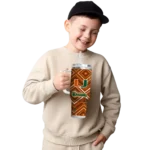 personalized miami hurricanes bold diamonds orange curved tumbler best selling.webp