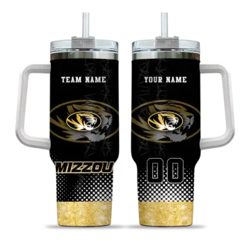 personalized missouri tigers geometric prism black curved tumbler best selling.webp