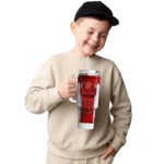 personalized nc state wolfpack hexagon armor red curved tumbler best selling.webp