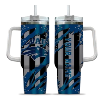 personalized nevada wolf pack claw cut blue black curved tumbler best selling.webp