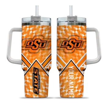 personalized oklahoma state cowboys chevron angle orange curved tumbler best selling.webp