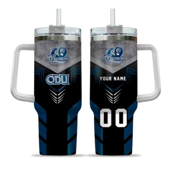 personalized old dominion monarchs arrow armor blue black curved tumbler best selling.webp