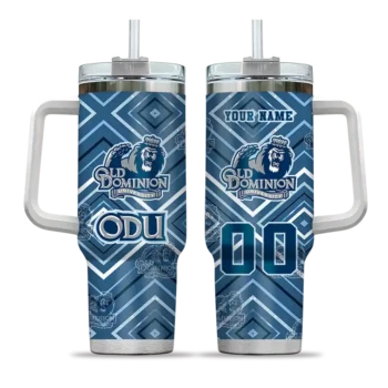 personalized old dominion monarchs bold diamonds blue curved tumbler best selling.webp