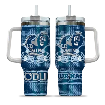 personalized old dominion monarchs honey streaks blue curved tumbler best selling.webp