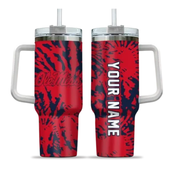 personalized ole miss rebels burst swirl red curved tumbler best selling.webp