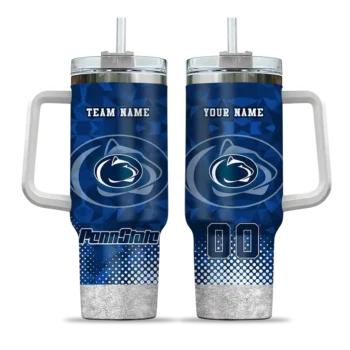 personalized penn state nittany lions geometric prism blue curved tumbler best selling.webp