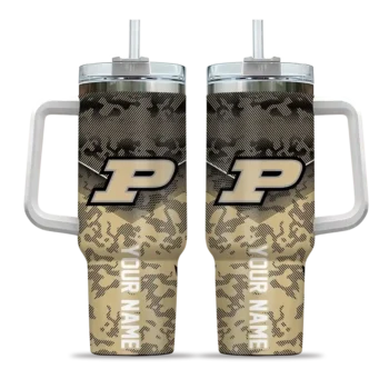 personalized purdue boilermakers chevron stripe gold curved tumbler best selling.webp