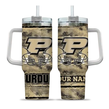 personalized purdue boilermakers honey streaks gold curved tumbler best selling.webp
