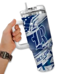 personalized rice owls abstract paths navy blue curved tumbler best selling.webp