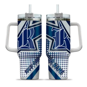 personalized rice owls arrow burst navy blue curved tumbler best selling.webp