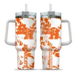 personalized sam houston bearkats camo mashup orange white curved tumbler best selling.webp
