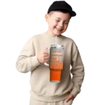 personalized sam houston bearkats gradient dots orange curved tumbler best selling.webp