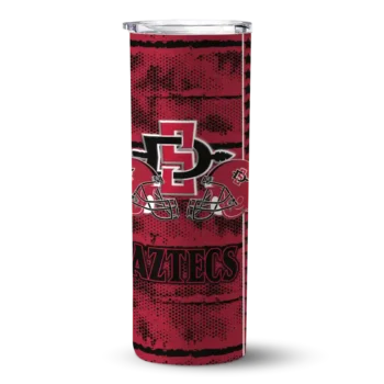 personalized san diego state aztecs chevron patch red skinny tumbler best selling.webp