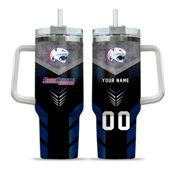 personalized south alabama jaguars arrow armor blue black curved tumbler best selling.webp