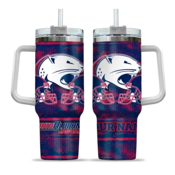 personalized south alabama jaguars honey streaks blue curved tumbler best selling.webp