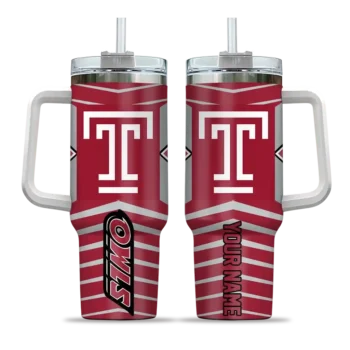 personalized temple owls chevron layers red curved tumbler best selling.webp